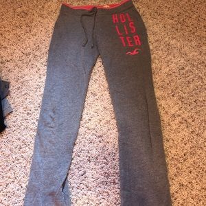 Gray Hollister skinny bootcut sweatpants